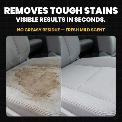 CAR GUYS Interior Car Cleaner for Tough Stains | Stain Remover for Car Seats, Carpet, Upholstery, & Leather | 18 Oz Kit with Microfiber Towel