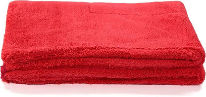 Maxshine 20" x 28" Universal 6-Pack Big Red Microfiber Towels (1000GSM) – Large, Plush, Rinse-Free Double-Sided Drying Towels – Professional Auto Detailing Cloths for Cars