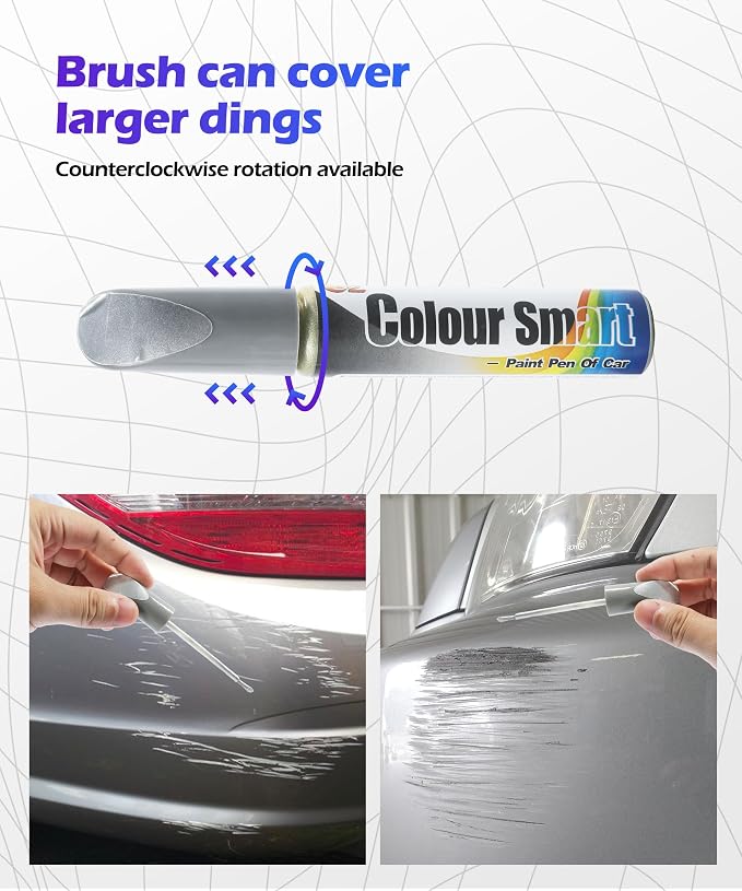 SCUARI Touch Up Paint Pen,Car Paint Pen,Car Paint Scratch Repair,Car Accessories Car Scratch Remover Pen,Car Touch Up Paint,Car Paint Scratch Repair,Paint Pen for Cars Paint Scratch Repair (Silver)