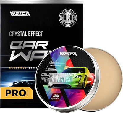 Premium Carnauba Wax 30% Conc. - Ultimate Paint Protection for Luxury Cars | 3-Month UV & Acid Rain Shield | Hydrophobic Ceramic Coating Enhancer