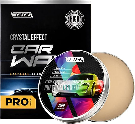 Premium Carnauba Wax 30% Conc. - Ultimate Paint Protection for Luxury Cars | 3-Month UV & Acid Rain Shield | Hydrophobic Ceramic Coating Enhancer