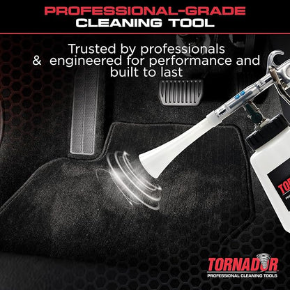 Tornador CT-100 Classic Replacement Cone | White Plastic Nozzle for Z-010 Cleaning Gun | Durable Trumpet Design for Even Spray | Perfect for Car Detailing & Interior Cleaning Pros