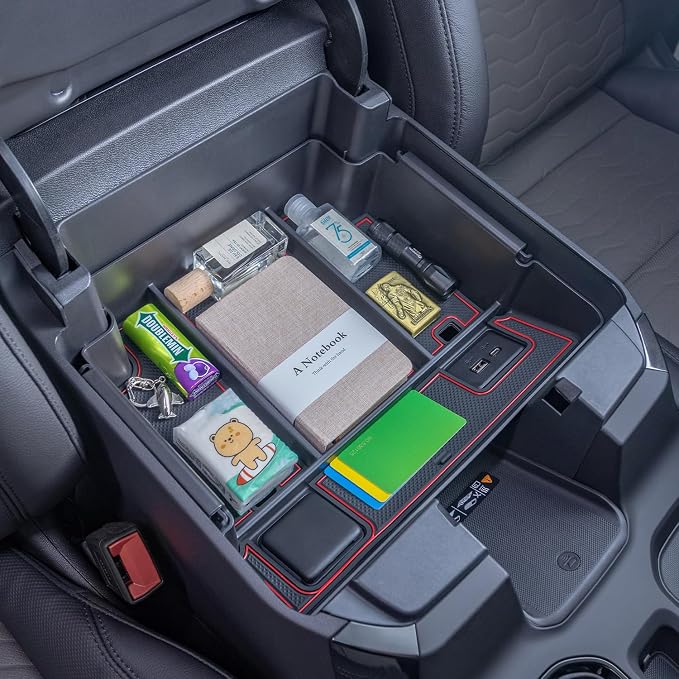 PIMCAR Center Console Organizer for 23-26 Chevy Silverado/GMC Sierra 1500, 2024-2026 Silverado/Sierra 2500HD 3500HD, 22-26 Silverado/Sierra 1500 Refreshed Models (Full Console w/Bucket Seats ONLY)