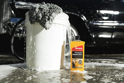 Mothers California Gold Carnauba Wash & Wax, 16 oz. — Cleans, Shines & Protects – Gentle, pH Balanced, Ultra-Sudsy, Spot-Free, Brilliant Finish, Biodegradable & Won't Strip Wax or Ceramic (05676)