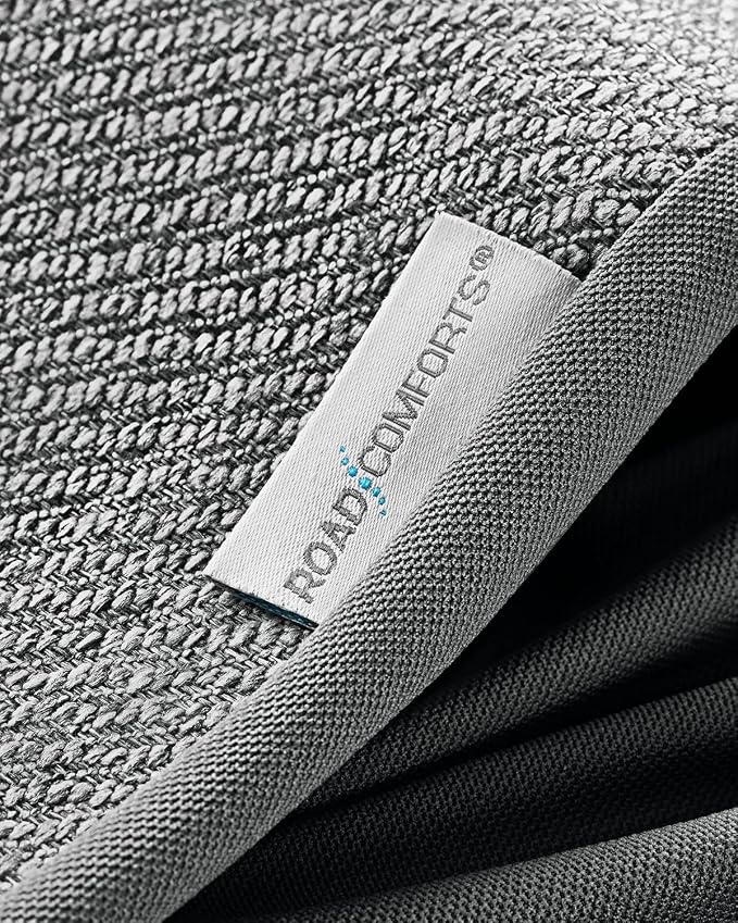 Road Comforts Car Seat Covers for Front Seat, High Back Heavy Duty Breathable Flax Seat Protector, Airbag, Not Seat Belt Compatible, Washable Seat Cover Fits for Most Cars, Trucks, SUVs, Vans