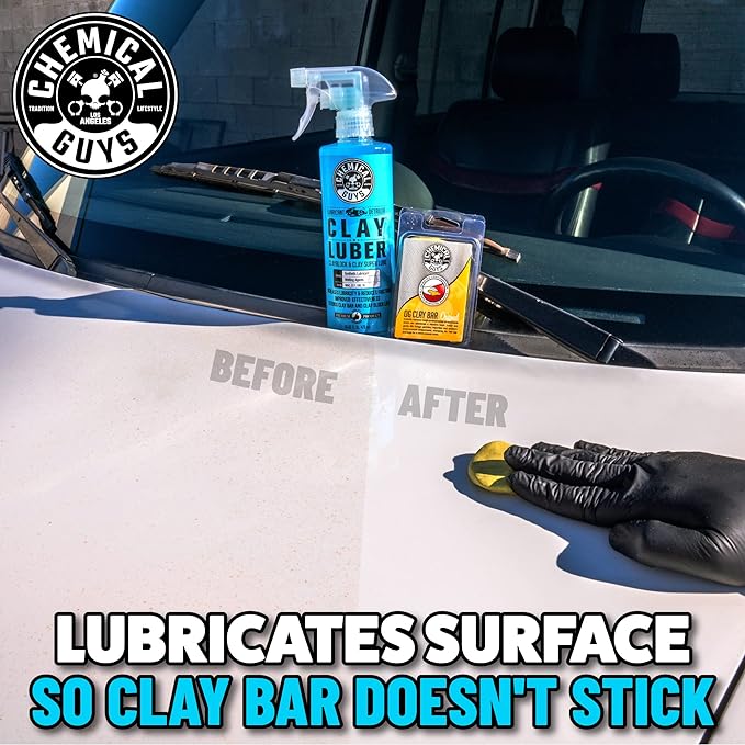 Chemical Guys Luber Synthetic Lubricant and Detailer 2 Pack (2 x 16 Fl. Oz.) - Clay Bar Lubricant and Quick Detailer for Smooth, Glossy Finish (WAC_Cly_100_1602)