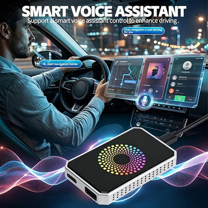 3-in-1 Wireless CarPlay & Android Auto Adapter Magic Video Box Stream Netflix YouTube TikTok with USB Drive Plug Play for Wired CarPlay Android Auto Cars