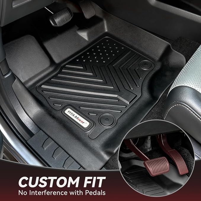 YITAMOTOR Floor Mats & Cargo Liner Fit for Mazda CX-5 2017-2021, TPE All Weather Custom Fit Floor Liners for Mazda CX5, 1st & 2nd Row and Trunk Liner Car Mats Set Accessories, Black