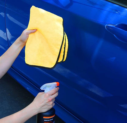 Simple Houseware Professional Grade Microfiber Towels for Car, 16" x 16", 12 Pack, 440 GSM