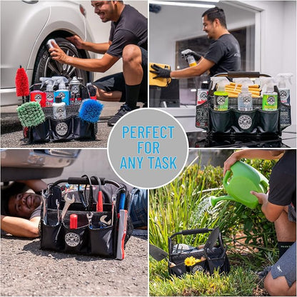 Chemical Guys Quick Load Collapsible Detailing Car Caddy Organizer & Storage – Portable Wash and Garage Organizer for Supplies, Tools and Accessories – Durable Black Design for Cars, Trucks & Home