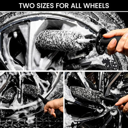 7PCS Wheel Cleaner Brush Kit, Tire Brushes, Rim Cleaner Brush,Car Detailing Brushes, Tire Shine Applicator Pad, Car Wash Tools for Wheels and Tires No Spatter