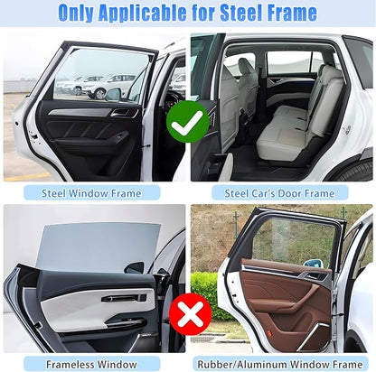 ZATOOTO Car Window Shades for Front Side Window Suede Sun Shade for Privacy, 2PCS Side Window Curtains UV Protection, Car Window Cover for Block Out Light for Camping, Sleeping, Cloth Changing