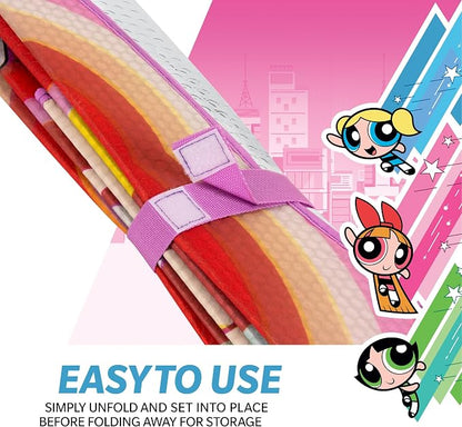 The Powerpuff Girls Car Windshield Sun Shade, Officially Licensed Accordion Style Sunshade for Car Window, Cute Cartoon Car Sun Shade Windshield for Front Window