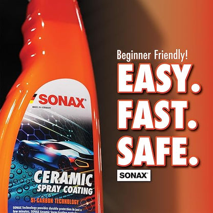 SONAX Ceramic Spray Coating | Si-Carbon Technology for Mirror-Like Shine & Hydrophobic Protection | Easy-to-Apply, Long-Lasting Formula | Refreshes Existing Ceramic Sealants | 257500 | 5L