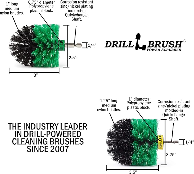 Drill Powered Kitchen Cleaning Supplies - Kitchen Scrubbing Accessories - Drill Brush Household Cleaner - Oven Cleaning Tool - Stovetop Scrubber Brushes - Kitchen Sink Scrub Brush - Frying Pan Brush