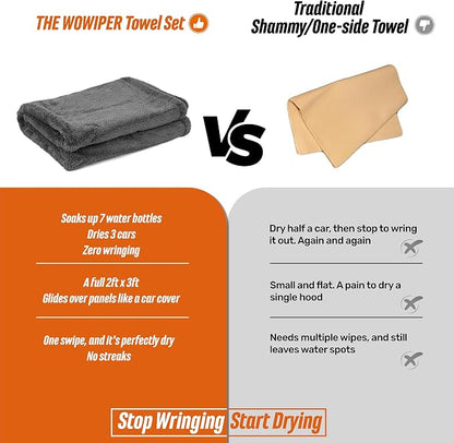 Car Drying Towel 1300 GSM, XL 24"x36", Microfiber Car Drying Towel, Twisted Loop Auto Drying Cloth, Ultra Absorbent, Fast Dry, Streak-Free Drying, Lint-Free & Scratch-Free, for Cars SUVs Trucks