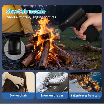 Cordless Air Duster Blower,150000 RPM Brushless Motor, 2-in-1 Vacuum & Blower, 5 Speeds With Power Display, Portable Electric Duster for PC,Car,Keyboard,Sofa,Workshop,Inflatable (29.6, Watt Hours)