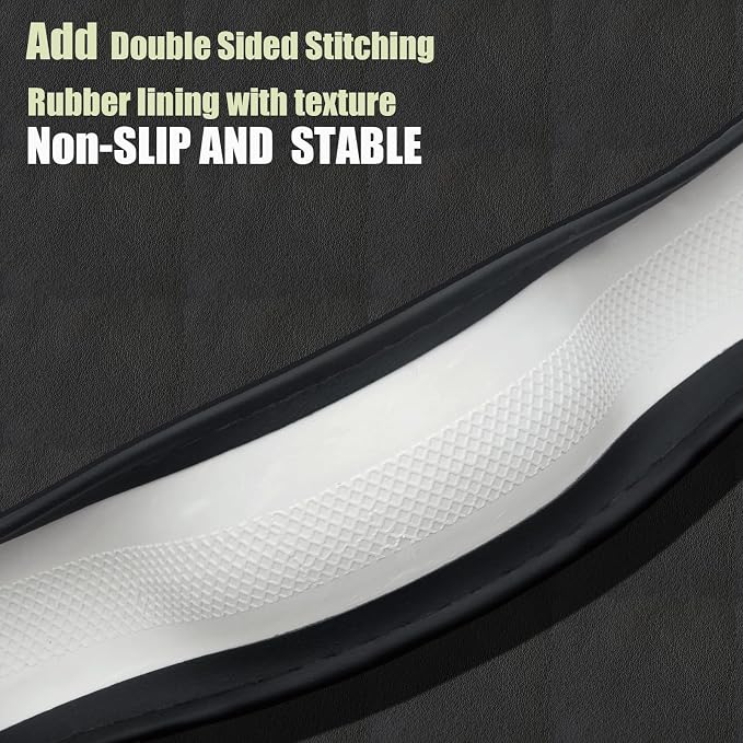 Steering Wheel Cover Universal Standard Size 14.5-15 inch, Non-Folding Packaging, Microfiber Leather, Anti-Slip, Soft Grip, Sporty Design, Fits for Cars SUVs Trucks, Black and Chocolate Brown