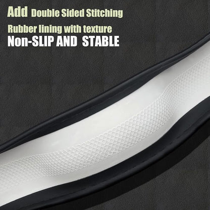 Steering Wheel Cover Standard Size 14.5-15 inch, Non-Slip Car Wheel Cover Protector, Non-Folding Packaging, Microfiber Leather, Black