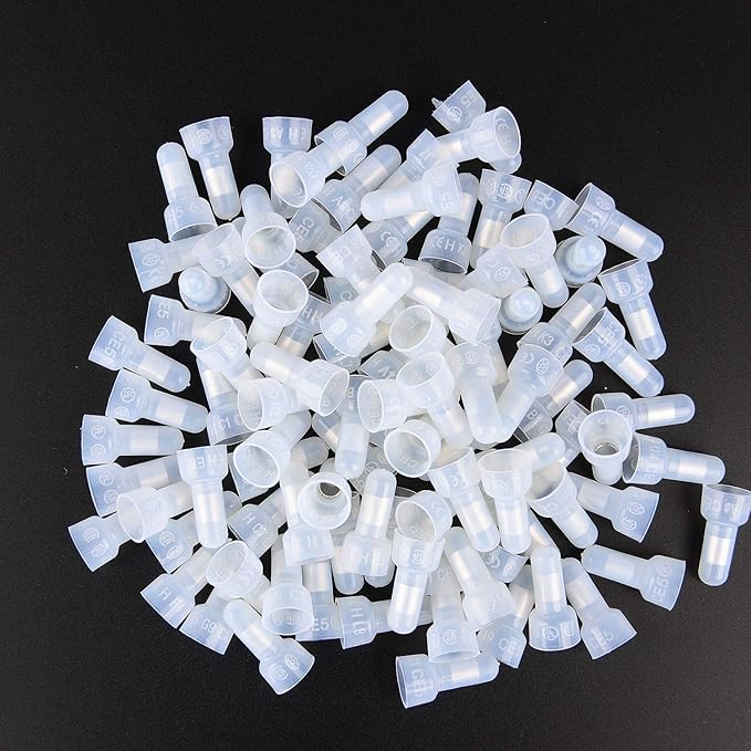 Nilight - 50036R Closed End Crimp Terminal 300 pcs 22-16/16-14/12-10 Gauge Nylon Wire Connector Kit,2 Years Warranty