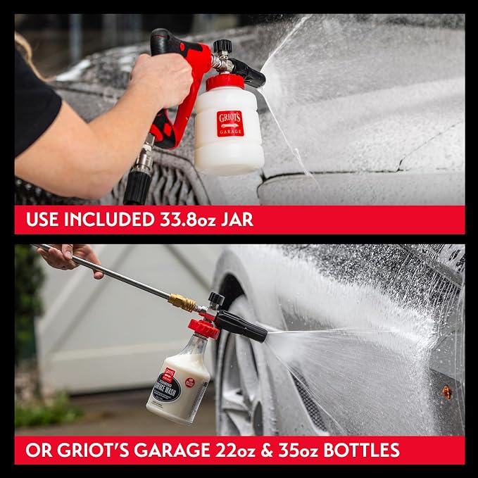 Griot’s Garage The BOSS Foam Cannon for Car Washing and Detailing, Pressure Washer Foam Gun