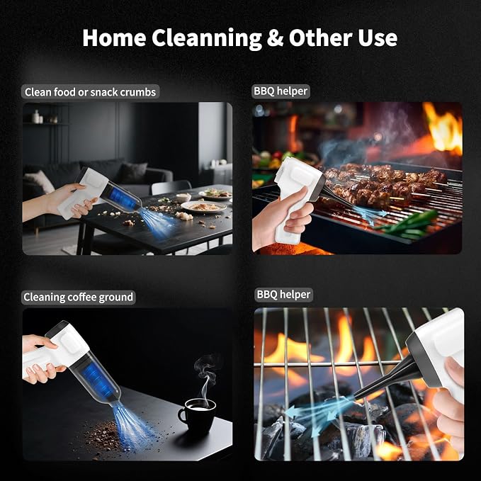 NICE BUDDY Cordless Vacuum Cleaner-Mini Air Duster, Portable Handheld Vacuum, 3 in1Dry Use for Car Keyboard,Dust Buster & Air Blower for Kitchen, 6500PA Suction,Inflate/Deflate Swim Ring