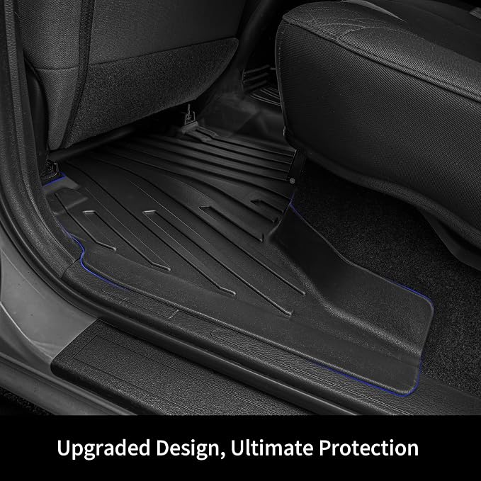 OEDRO Floor Mats Fit for Toyota Tacoma 2024 2025 2026 Double Cab Auto Trans (NOT for Hybrid), Custom TPE All Weather Floor Liners for Tacoma TRD/SR/SR5/limited Car Front&Rear 2 Row Mats
