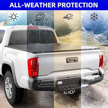 Soft Tri-Fold Truck Bed Tonneau Cover Compatible with 2022-2026 Ford Maverick | 4'6" Bed (54.4") | CFST-037