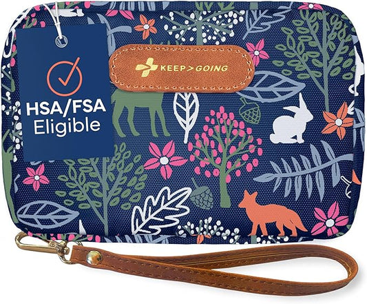 KeepGoing Travel First Aid Kit for Kids – 130 Pc. for Car, Home, Purse, Diaper Bag & Backpack with Latex-Free Bandages - Mini First Aid Kit Travel Size TSA-Approved