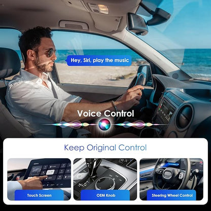Wireless CarPlay Adapter for Apple iPhone, Convert Wired to Wireless Mini USB Bluetooth Car Play Adapter with Stable 5.8GHz Wi-Fi Plug & Play - Compatible with Cars 2016+ and iOS 10+