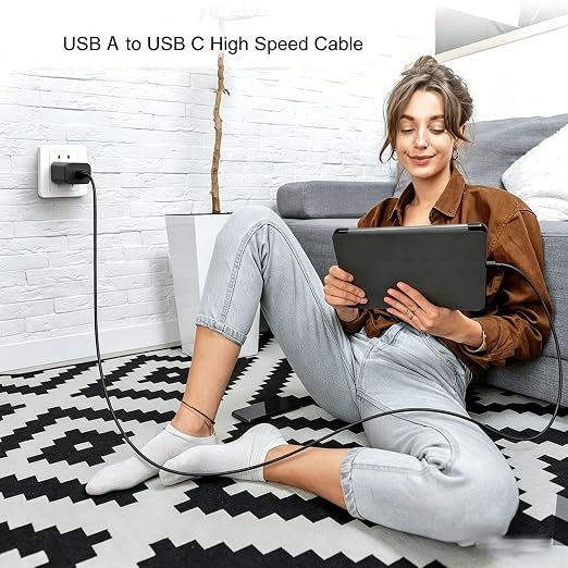 6FT USB A to USB C Charging cable, iPhone 17 Car Carplay Charger Cable for iPhone 17/16/15, iPhone 17E/16E, 15/16/17 Pro Max 15 16 Plus, iPad 10th Gen iPad Pro, Air 5th 4th Mini 6th Replacement Black