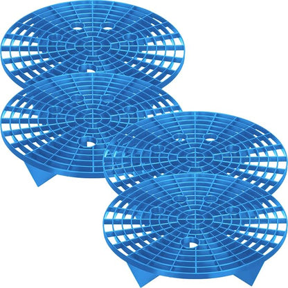 Tallew Car Wash Bucket Insert Grit Traps for Car Washing Detailing Kit Accessories Cleaning Tool Fits 12 Inch Diameter Bucket or 3-5 Gallon(Blue,4 Pieces)