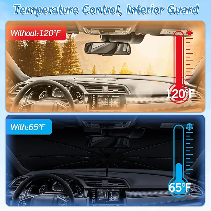 KUST Windshield Sun Shade Umbrella for Honda Civic EXL 2016 2017 2018 2019 2020 2021 Rear Window Shades 100% UV Protection and Blackout Privacy 5PCS Car Window Covers Accessories