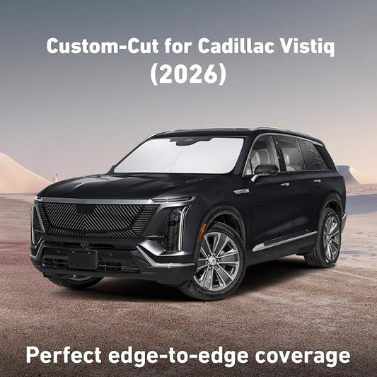 EcoNour Windshield Sunshade Compatible for Cadillac SRX/Vistiq/Optiq - 2010-2016, 2025, 2026, Sun Visor for Front Windshield & Window Sun Shade Cover, UV Heat Blocker & Protector, Car Accessories