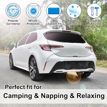 TINGLU Window Shades for Toyota Corolla 2014-2019 6PCS Accessories Car Side Full Windows Windshield Sun Shade Sun UV Rays & Privacy Protection for Camping Napping Relaxing