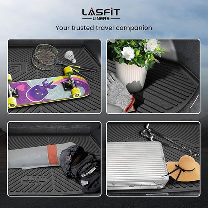 LASFIT Cargo Mat for Kia Seltos 2026 2025 2024 (Not Fit SX), All Weather TPE Custom Fit Car Trunk Mats Cargo Liners Accessories for Kia Seltos 2024-2026, Black