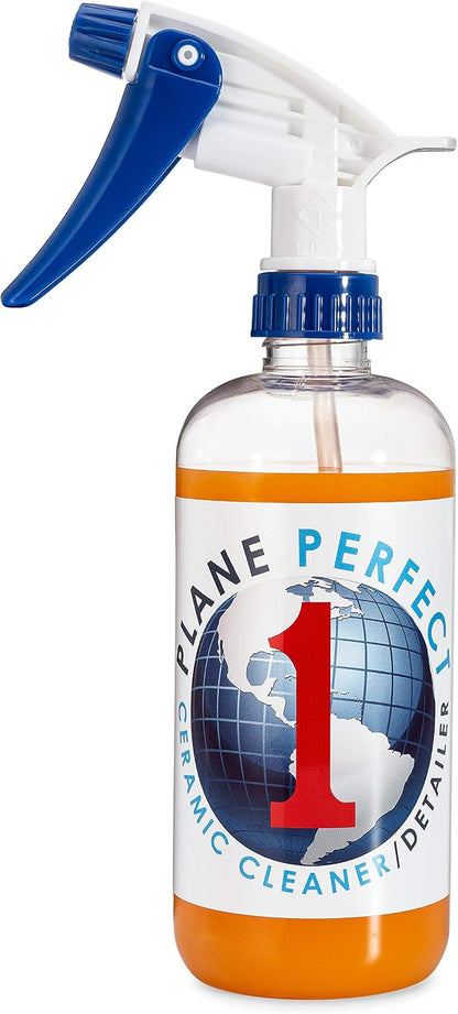 Plane Perfect 1 Aviation Grade SiO2 Ceramic Coating - High Gloss Quick Detailer Spray - Waterless Spray-On, Hydrophobic & Scratch Resistant Protection for Planes, Cars, Boats, RVs | 16oz