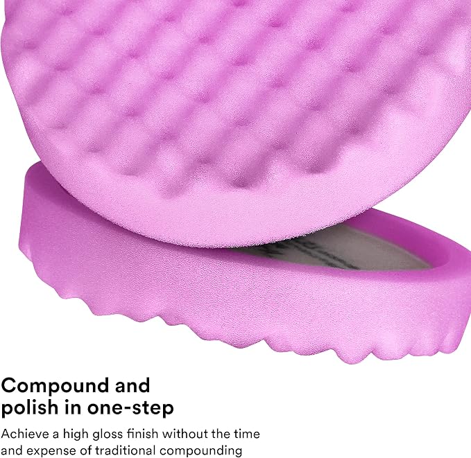 3M Perfect It 1 Step Foam Finishing Pad, 33037, Inset Hook it, Surface Buffing, Collision Repair, High Gloss Polish, 8 in