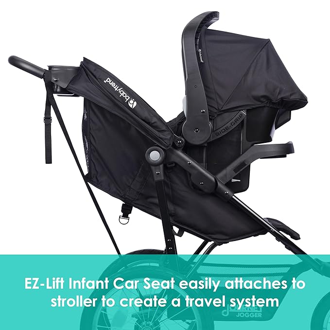 Baby Trend Journey Jogger Travel System with EZ-Lift Infant Car Seat, Stellar Black