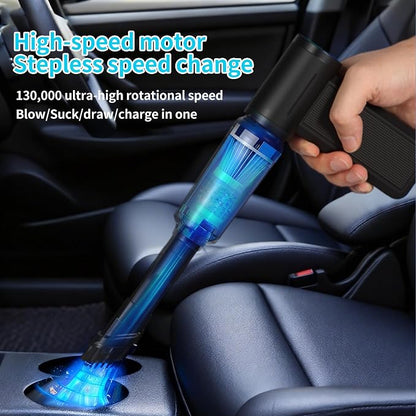 Cordless Air Duster Blower,150000 RPM Brushless Motor, 2-in-1 Vacuum & Blower, 5 Speeds With Power Display, Portable Electric Duster for PC,Car,Keyboard,Sofa,Workshop,Inflatable (29.6, Watt Hours)