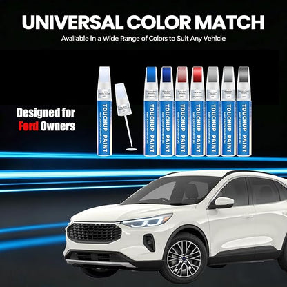 Star White Metallic Tri-Coat(AZ) Touch Up Paint Compatible with Ford 2-in-1 Car Scratch Repair Pen for Rock Chips, Door Scratches&Paint Nicks Exact Color Match Quick Dry DIY Fix for F-150 Explorer