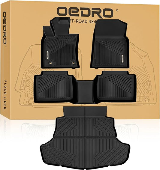 OEDRO Floor Mats Fit for 2018-2024 Toyota Camry, NOT for Hybrid & AWD Models, TPE All Weather Floor Liners Custom Fit for 2024 Toyota Camry L/LE/SE/TRD/XLE/XSE, Black
