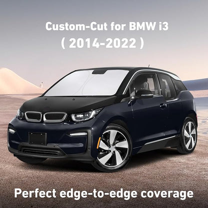 EcoNour Windshield Sunshade Compatible for BMW I3 2014-2020 2021 2022, Sun Visor for Front Windshield & Window Sun Shade Cover, UV Heat Blocker & Protector, Car Accessories