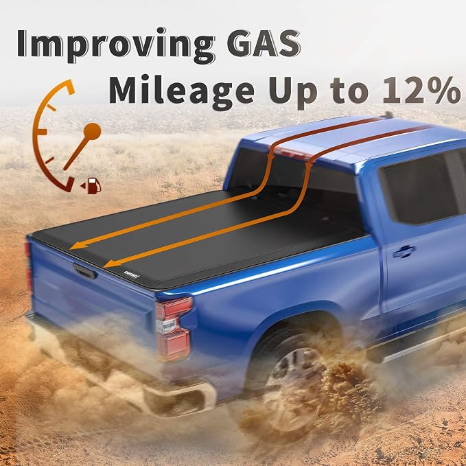 oEdRo Soft Tri-fold Truck Bed Tonneau Cover Compatible for 2015-2026 Ford F-150 F150 with 5.5ft Short Bed