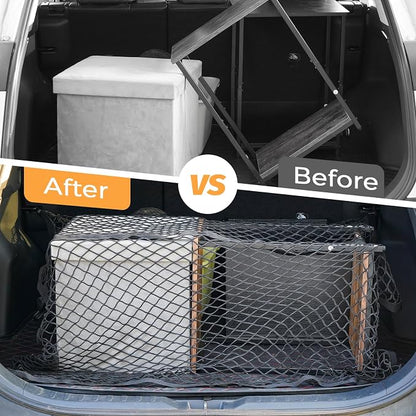 Cargo Net for Pickup Truck Bed - Cargo Nets for Trailer Boat 4'x4' to 8'x8' Truck Beds Netting - Automotive Cargo Net with 6 Hooks