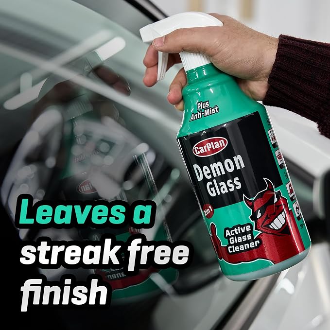 CarPlan Demon Glass 34 fl Oz (1L) - Active Glass Cleaner