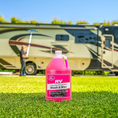 Gel Gloss RV Wash & Wax - Clean, Streak-Free, Reduced Water Spotting, pH Neutral, Concentrated Carnauba Formula, Provides a High Sheen Finish on Campers and Motorhomes, 128 oz (1 Gallon)