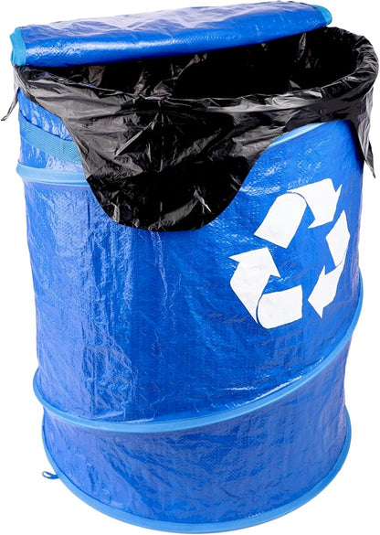 Coghlan's Pop-Up Lightweight Trash & Recycle Can – Collapsible Dual-Purpose Bin for Camping, RV, and Travel – Durable, Compact, and Easy to Store – 29.5 Gallon
