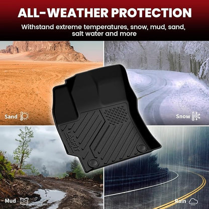LASFIT Floor Mats Custom Fit for Toyota Corolla Hatchback 2019-2026, All-Weather Protection TPE 1st & 2nd Row Car Liners for Toyota Corolla Hatchback Accsessories, Black, Easy to Clean