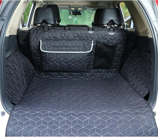 Meginc SUV Cargo Liner for Dogs,100% Waterproof Pet Trunk Car Seat Cover Mat with Bumper Flap Protector,Dog Protect Auto Carpet, Heavy Durable Pet Car Seat Protector for SUV CRV RAV4 Q5 CX5